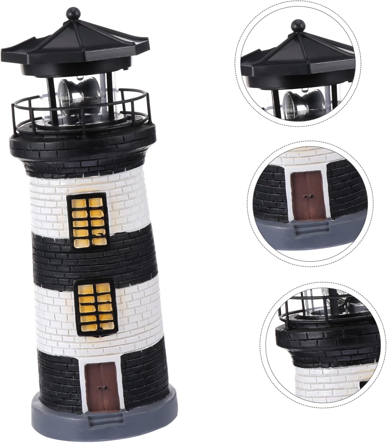 TOYANDONA Solar Outdoor Garden Decorative Lighthouse Light Courtyard Solar Lamp Waterproof Design for Patios and Yards for Garden Decoration