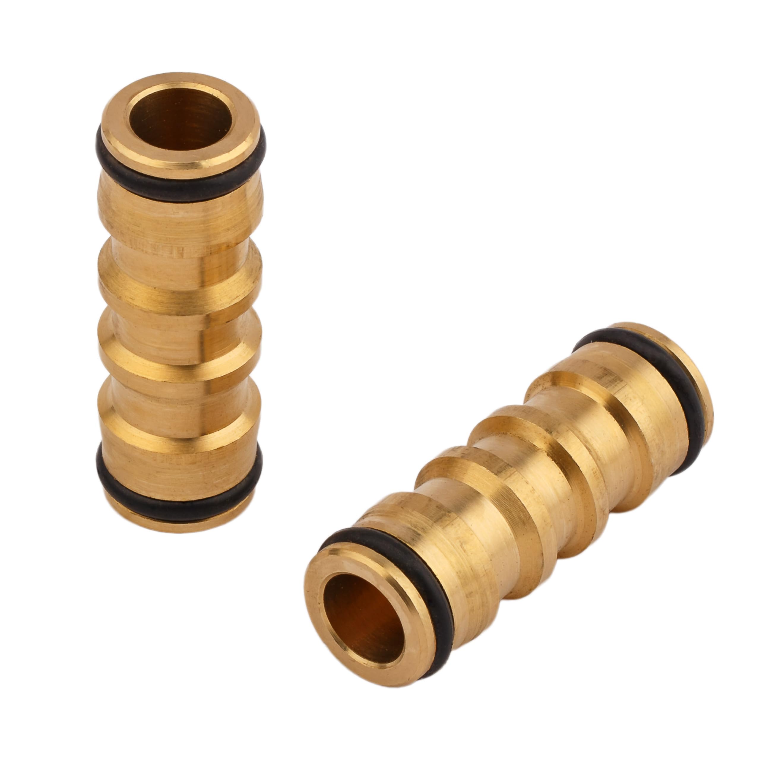 MIVOS 2 x Brass Hose Connector for Connecting Water Hoses with Mounted Quick Couplings - Hose Coupling for Hose Extension - Image 4