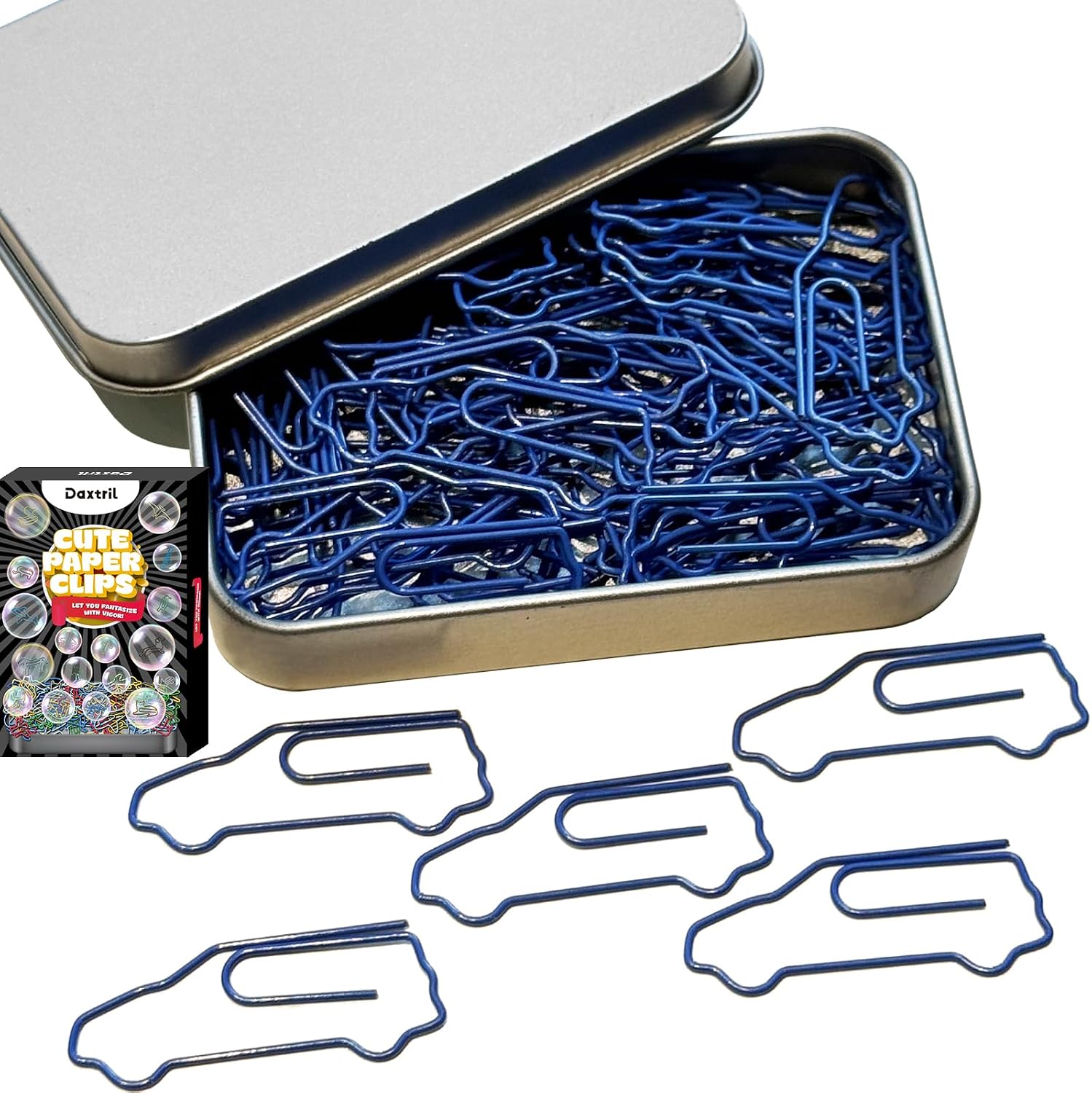 Cute Paper Clips, 60PCS Car Shaped Paper Clips Animal Bookmarks