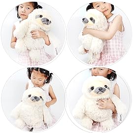 Winsterch Cute Sloth Stuffed Animal Toy,Small Plush Sloth Tedy Bear Stuffed Animal Toys for Kids Birthday Gift Baby Doll (Ivory,15.7 Inches)