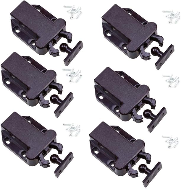 6X Touch Release Catch for Cupboard - GOODCHANCEUK Push to Open Touch Release Latch Cabinets Doors Non-Magnetic Touch Latches for Drawer
