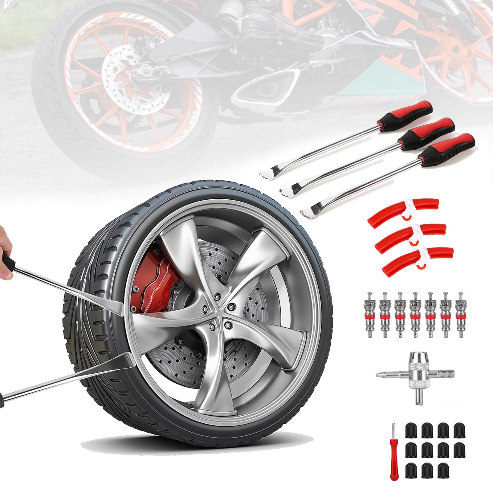 ANGNYA Lot De 3 Démonte-pneus Démonte-pneus 3 Pièces Démonte-pneus