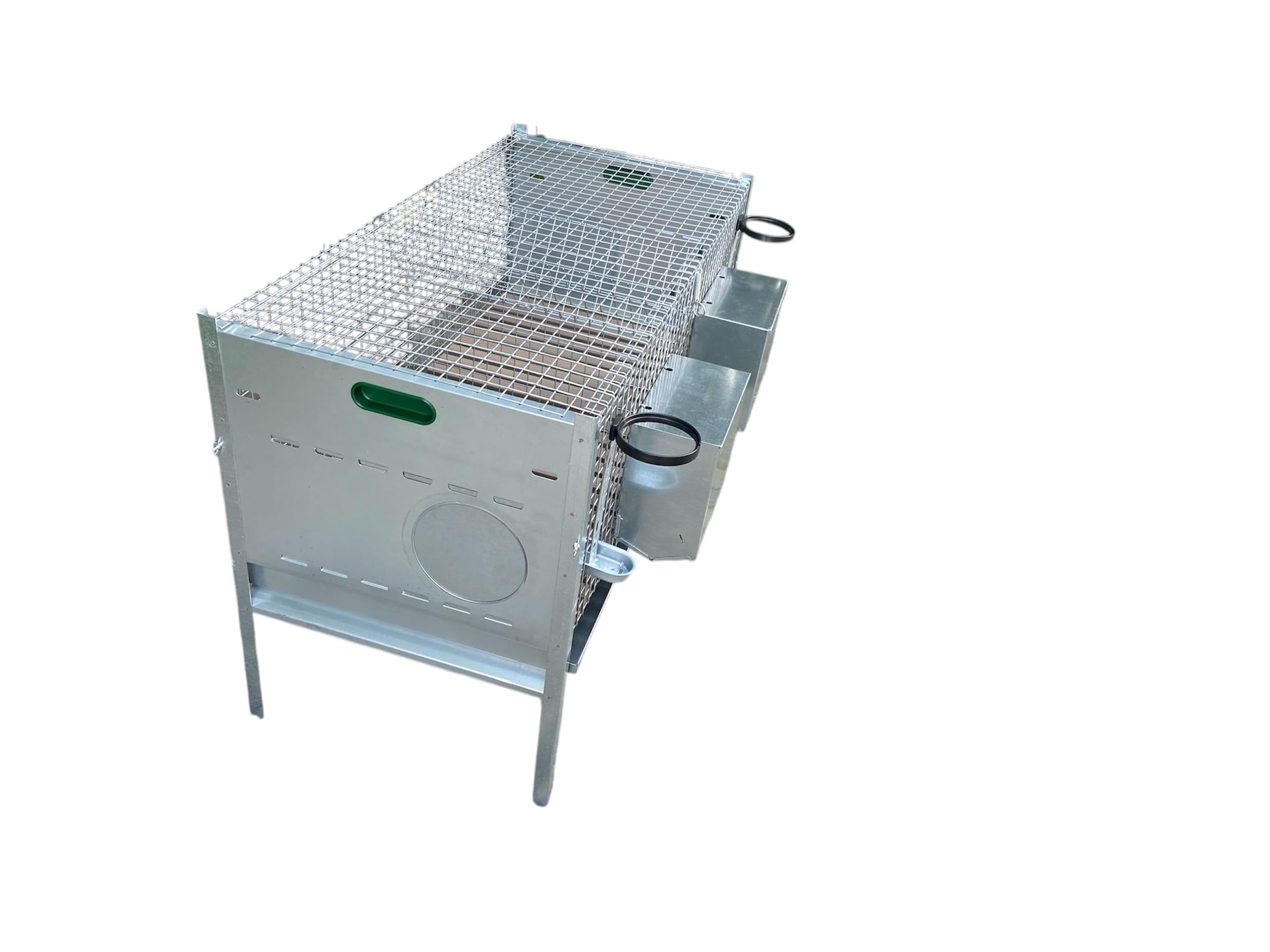 Gabbia Conigli Fattrici K13. Conigliera con 2 Scomparti Sovrapponibile. Cm 154 x 53 x H 70