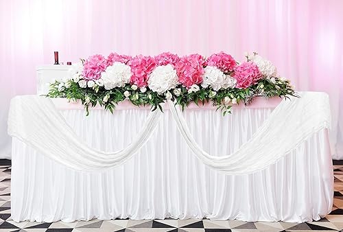 Miniatura 6 de Paquete de 12 caminos de mesa de estopilla de 20 x 120 pulgadas, camino de mesa de tela de queso a granel, romántico, bohemio, tela de gasa