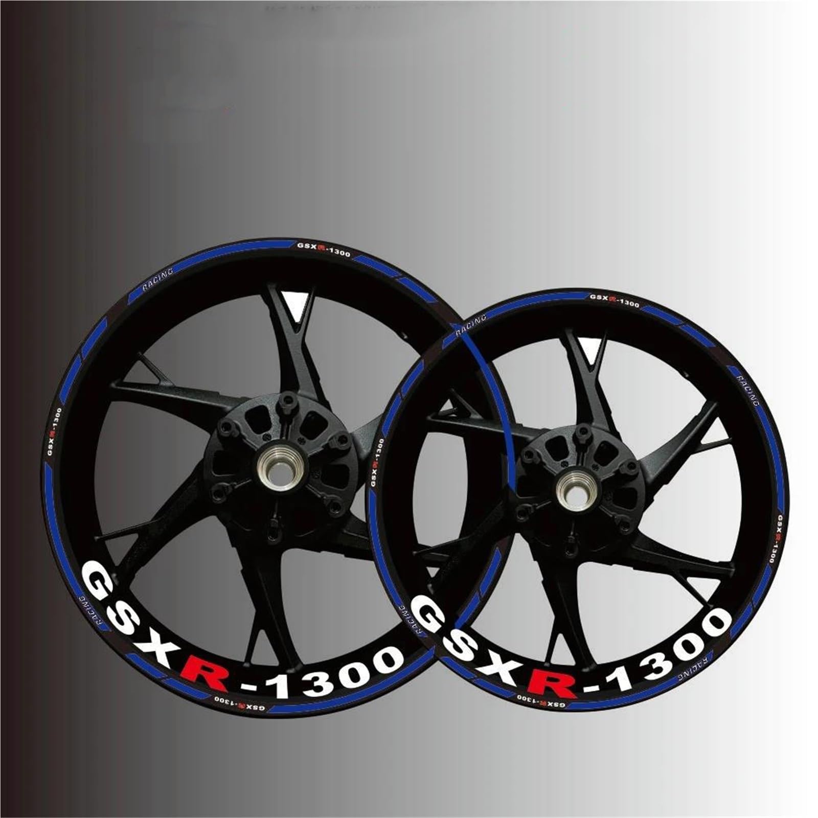 Decorative Stickers for Suzuki Gsx-r1300 for Hayabusa GsxR1300r Motorcycle Wheel Hub Stickers Tire Rims and Rim Modification Reflective(Blue)