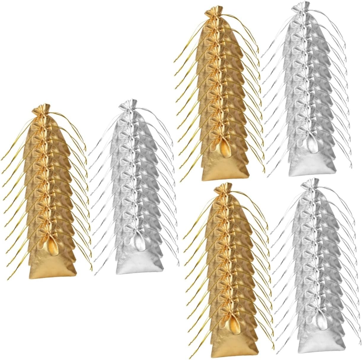 Mobestech 300pcs Drawstring Favor Bags Pouches for Candy Chocolate Jewelry for Weddings Parties Holidays and Events