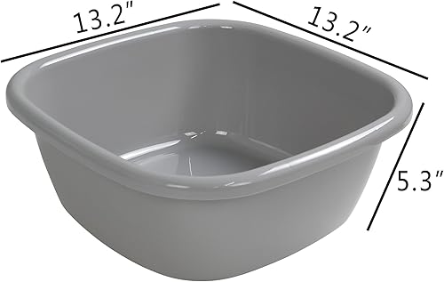 Miniatura 9 de Begale Paquete de 3 lavabos, recipiente gris, 16 cuartos de galón