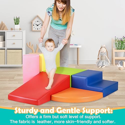 Miniatura 4 de Juego de 6 piezas de bloques de escalada de espuma para bebés para niños pequeños – Juguetes de escalada para bebés para niños pequeños – Escalada
