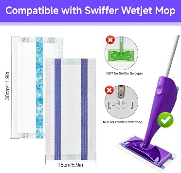 Mop Refill Pad for Flash Powermop, Microfiber Mop for All floors Cleaning, Disposable Mops Efficiently Absorb Water and Powerful Stain Removal (30)