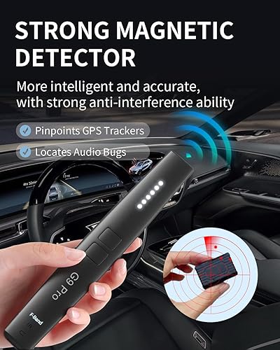 Miniatura 3 de GUMOZU G9 Pro - Detectores de cámara oculta, detector antiespía con alarma de sonido de vibración, detector de dispositivos ocultos para dispositivo