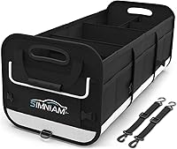 Vista 1 de Simniam Large Car Trunk Organizer - with 5 Compartments Trunk Organizers and Storage SUV, Reinforced Handle, Securing Straps, Trunk Organizer