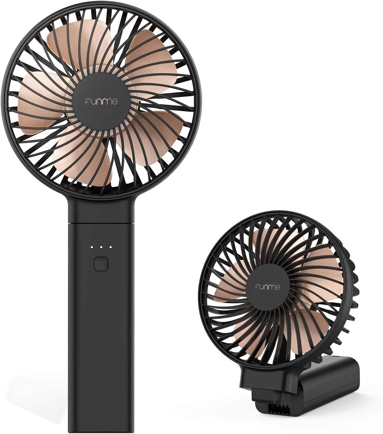 OUTXE Funme Handheld Fan 10000mAh Desk Fan Portable Battery Travel Fan, Powerful Airflow, Last 9-53 hrs for Travel, Camping and Outdoor Activities
