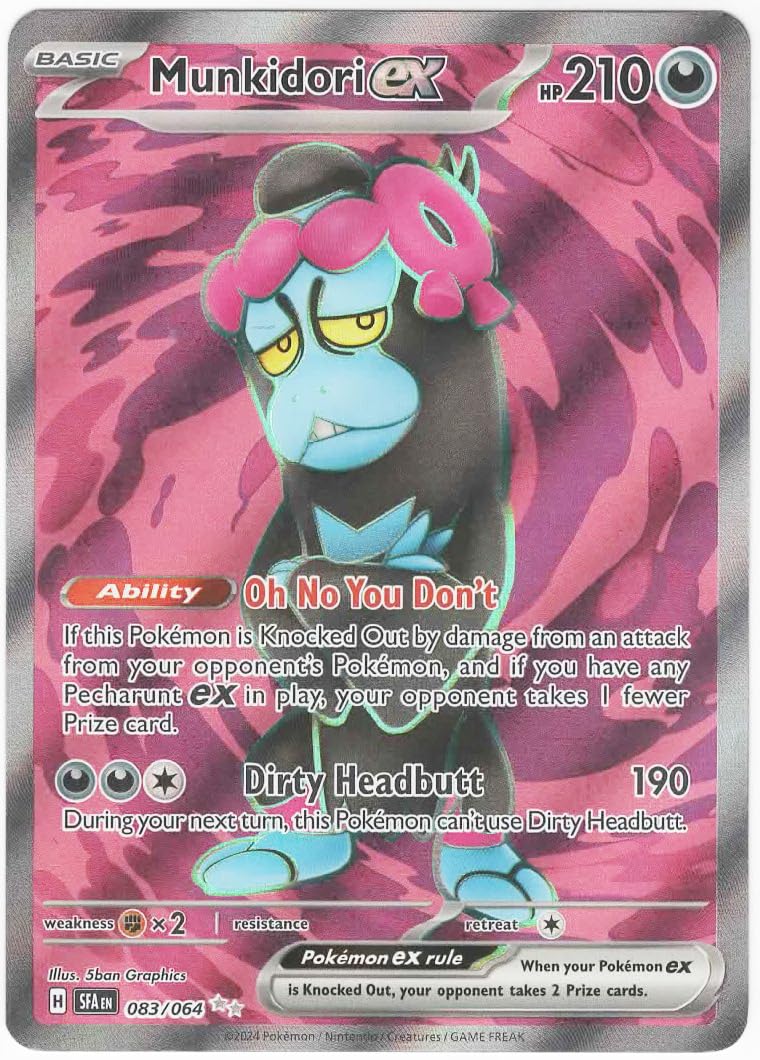 Pokemon – Munkidori ex 083/064 - Shrouded Fable – Ultra Rare Full Art – Single Card