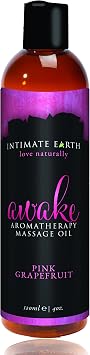 Intimate Earth Massage Oil, Awake, 4 Ounce