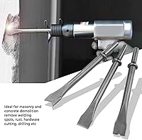 Vista 5 de Jazar Durable Cromo Molibdeno Acero Universal Air Hammer Punch Chipping Bits Herramienta, juego de cinceles, vástago redondo para perforación