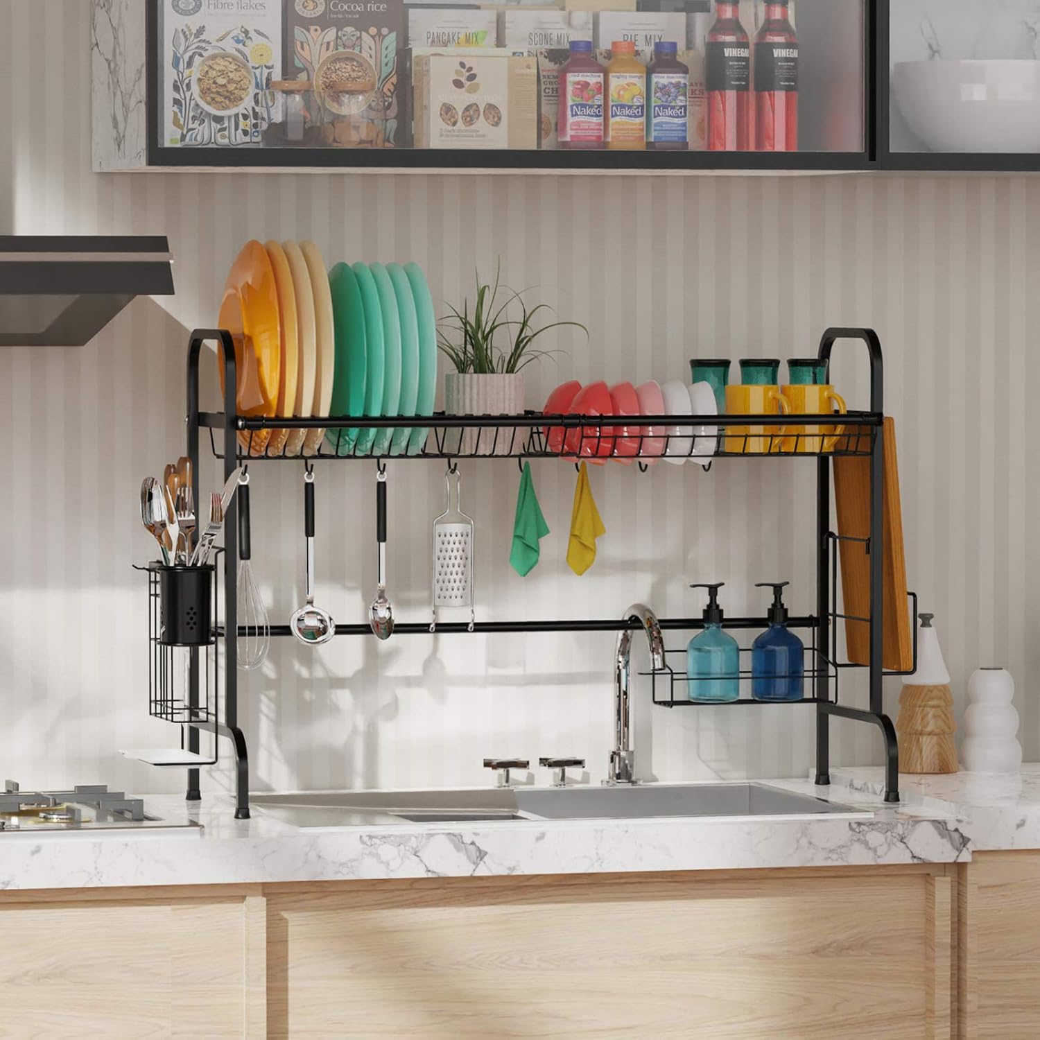 Cheapest 🛒 Over The Sink Dish Drying Rack, Packism 2 Tier Stainless Steel Over Sink Rack, Kitchen Over The Sink Shelf with Durable Dish Drainer, Large Dish Rack Over Sink for Kitchen Counter, Silver Hot Deals Over The Sink Dish Drying Rack, Packism 2 Tier Stainless Steel Over Sink Rack, Kitchen Over The Sink Shelf with Durable Dish Drainer, Large Dish Rack Over Sink for Kitchen Counter, Silver