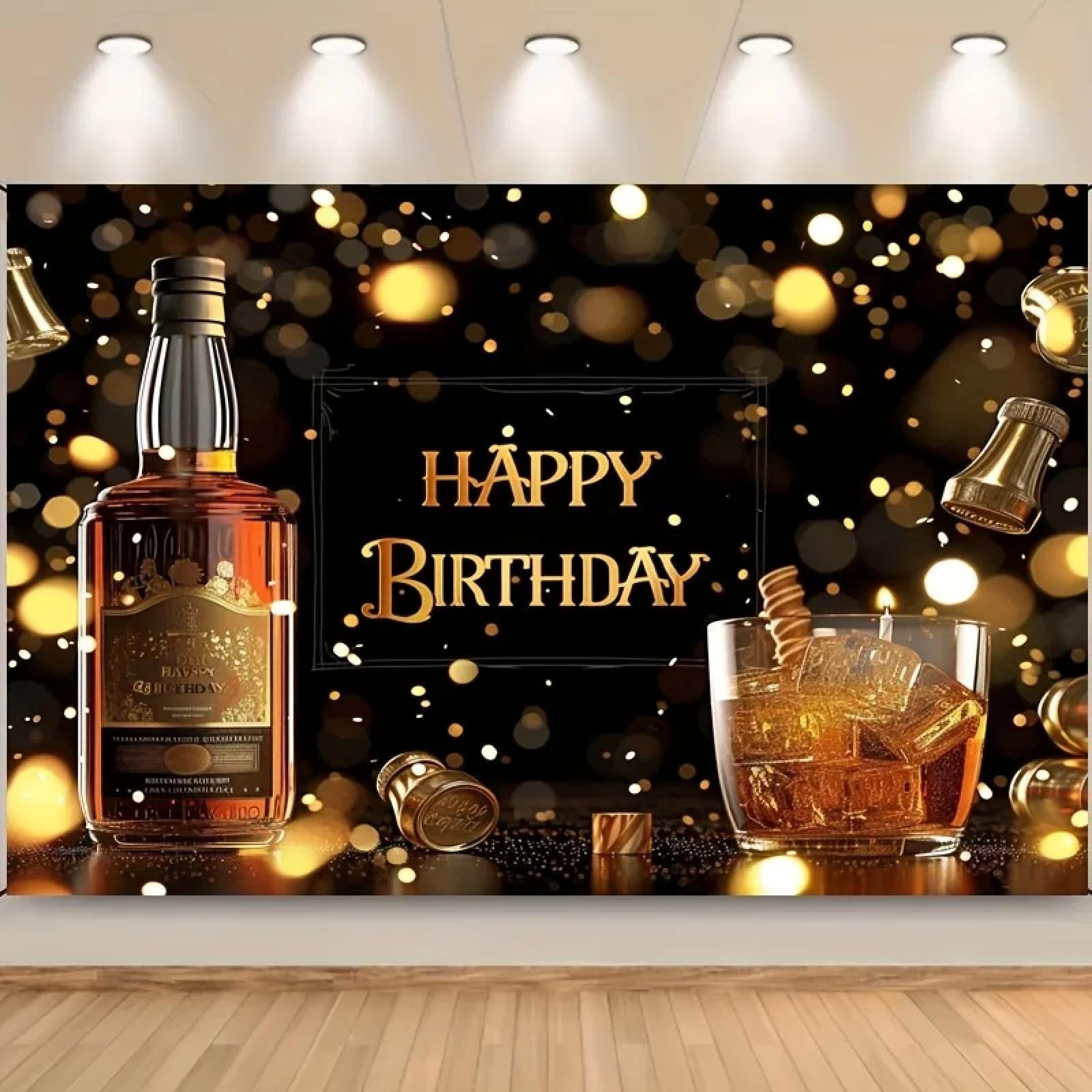 Impreza urodzinowa dekoracja w tle Happy Birthday baner wielofunkcyjny na obchody urodzin o tematyce piwa
