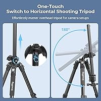 Vista 2 de SmallRig CT25 Trípode horizontal de 64.5 pulgadas para iPhone y cámara, con soporte para teléfono y bolsa de transporte, trípode ligero de aluminio