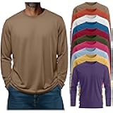 10 Pcs Mens Big and Tall Shirts Cotton Long Sleeve Top Bulk