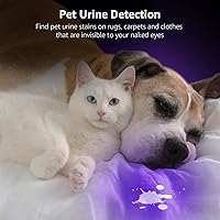 Vista 2 de Lepro 51 LEDs UV Light Handheld Blacklight, UV Flashlight Black Light, 395nm Detector for Pet Urine, Stains, Bed Bug and Scorpions, Battery Not