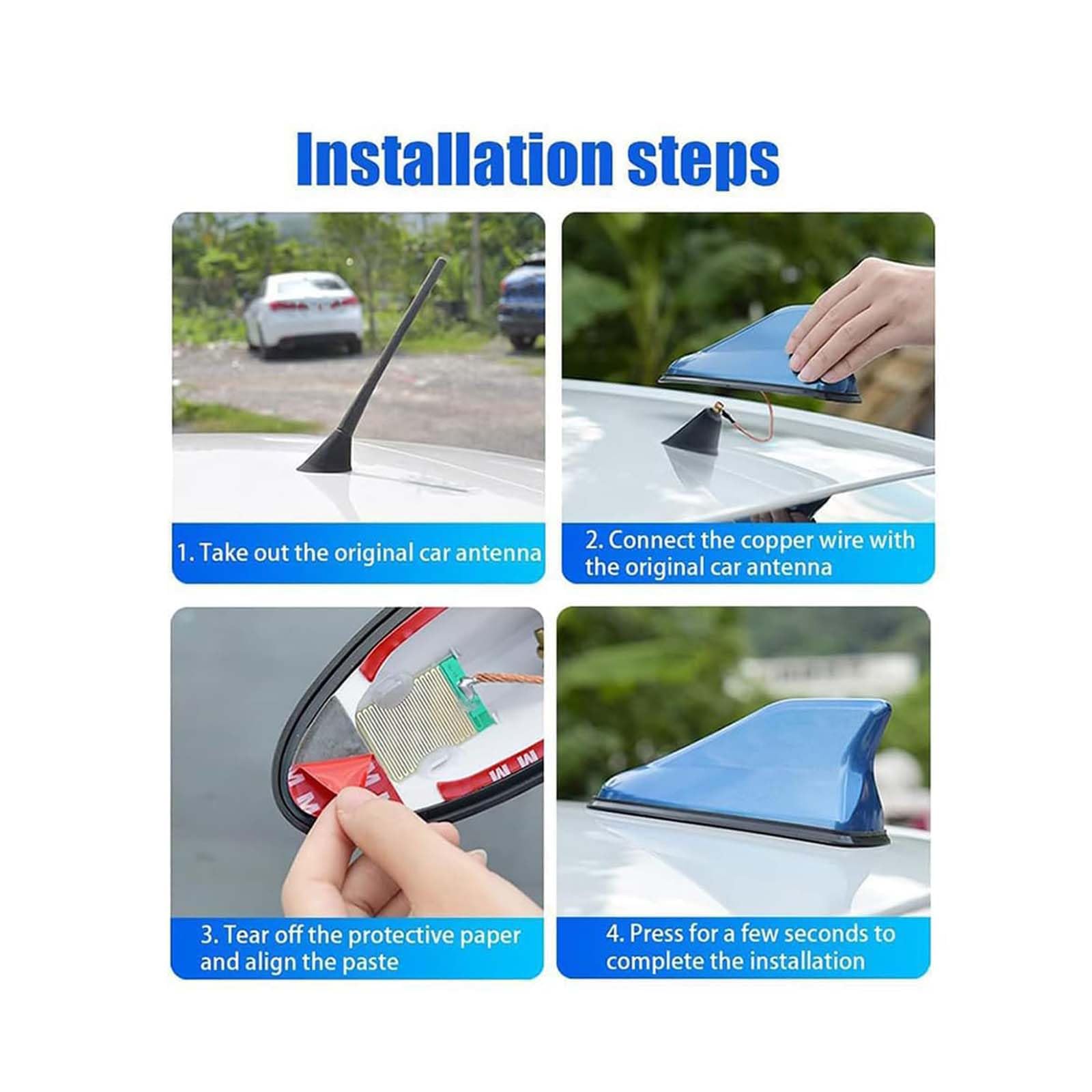 Antenne aileron de Requin pour Toit de Voiture Audi Q3 SUV 2018-2024