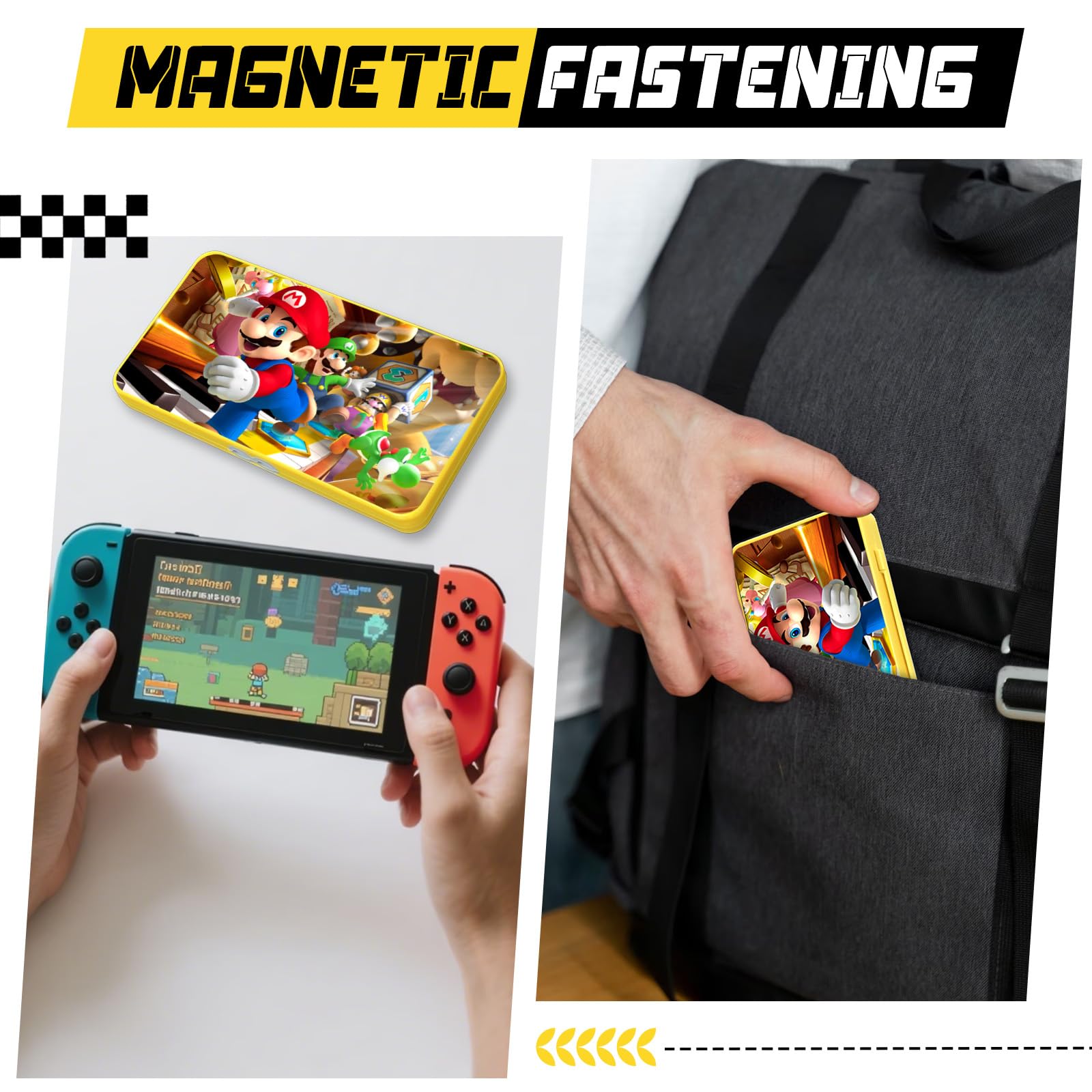 Custodia per Schede di Gioco, Custodie Giochi per Switch, Switch Game Card Case, Con 24 Giochi Cartridge Slot & 24 SD Card Storage, Design Magnetico,Organizer Antiurto Resistente All'acqua (DC2417)