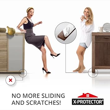 X-PROTECTOR Non-Slip Furniture Pads 8 PC 1x 4 - Rubber Furniture Grippers