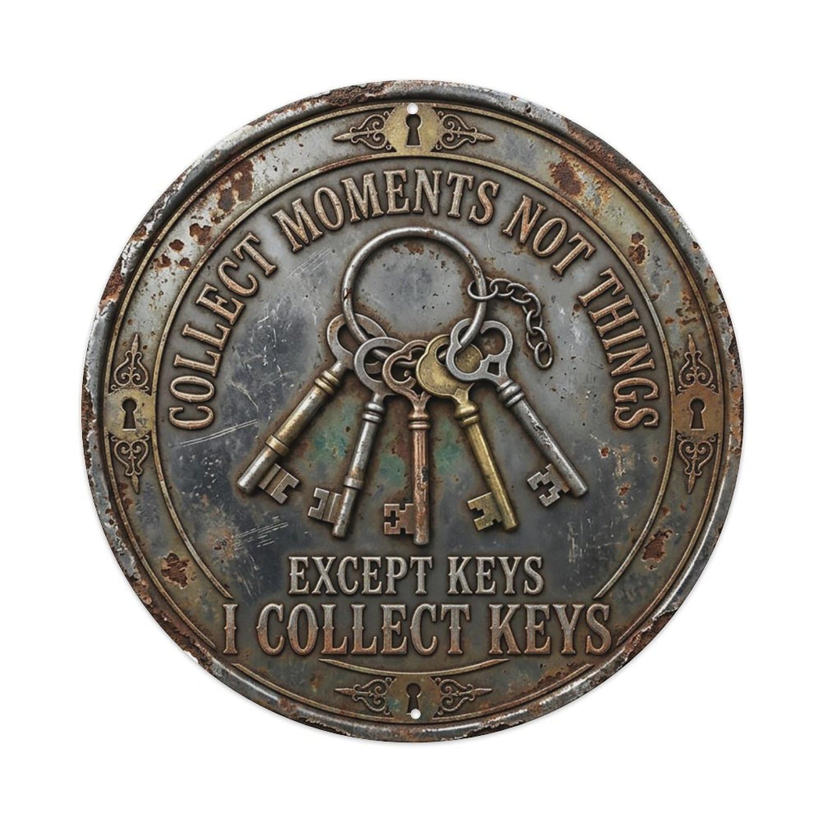 Keyring Collection Entryway Metal Tin Sign