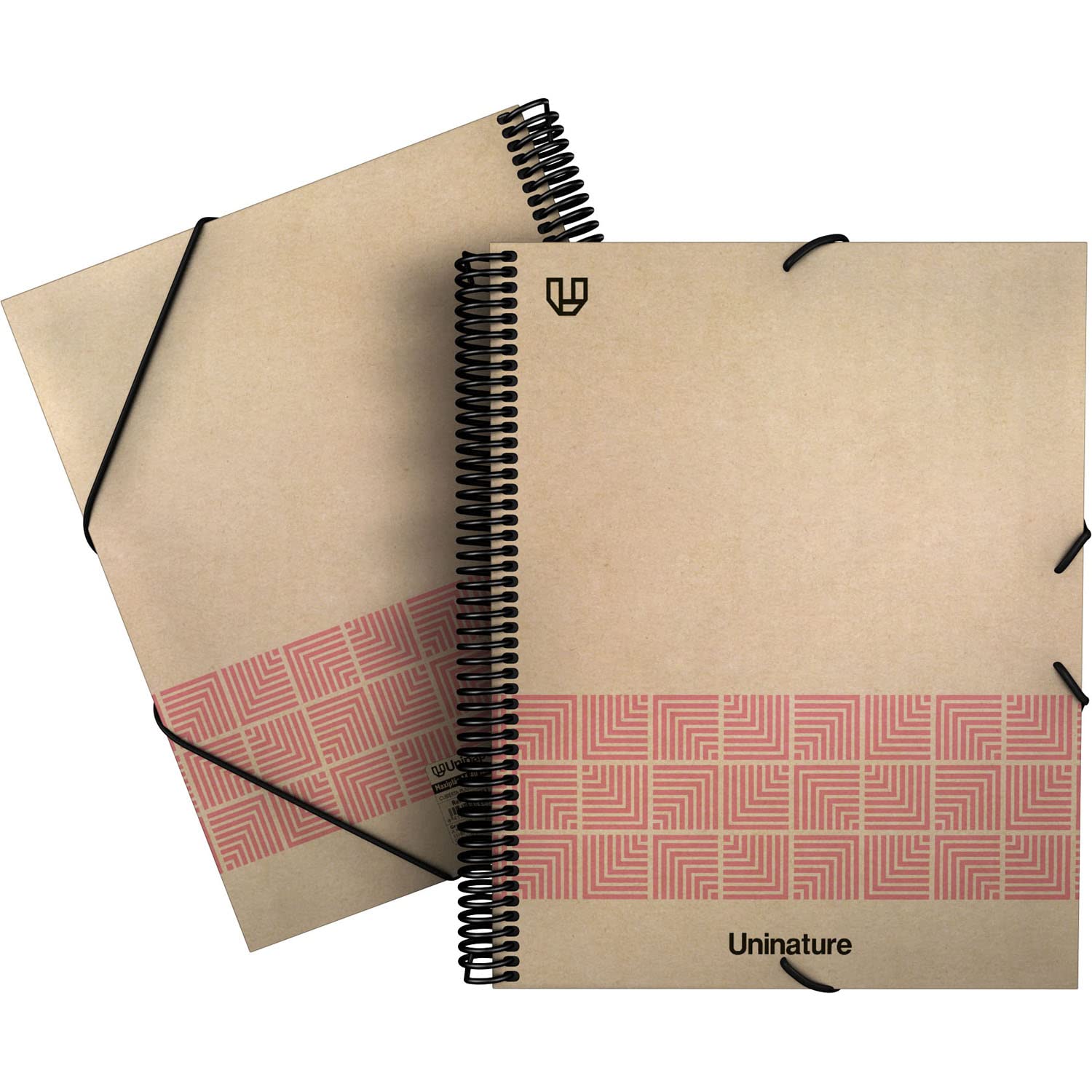 Cartella Porta Documenti Ecologica A4 | 40 Buste Trasparenti | Spirale PVC | Copertina Kraft E Cartone Riciclato 100%