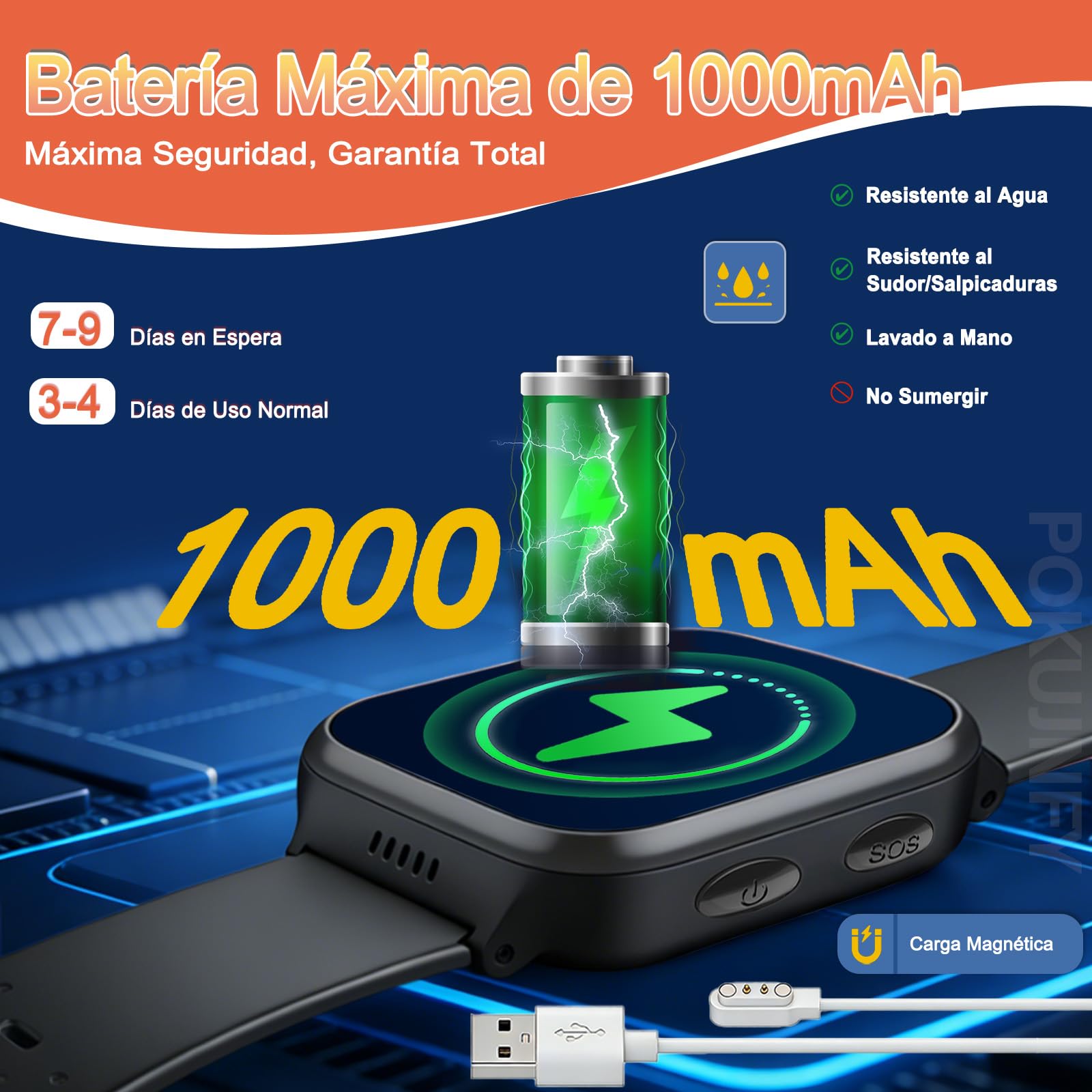 4G Reloj Inteligente Niño para Niños Niñas - GPS y Llamadas SOS | Videollamada Teléfono Movil Chat Calculadora Despertador Juego Podometro - Digital Smartwatch Reloj Inteligente Niña Regalo