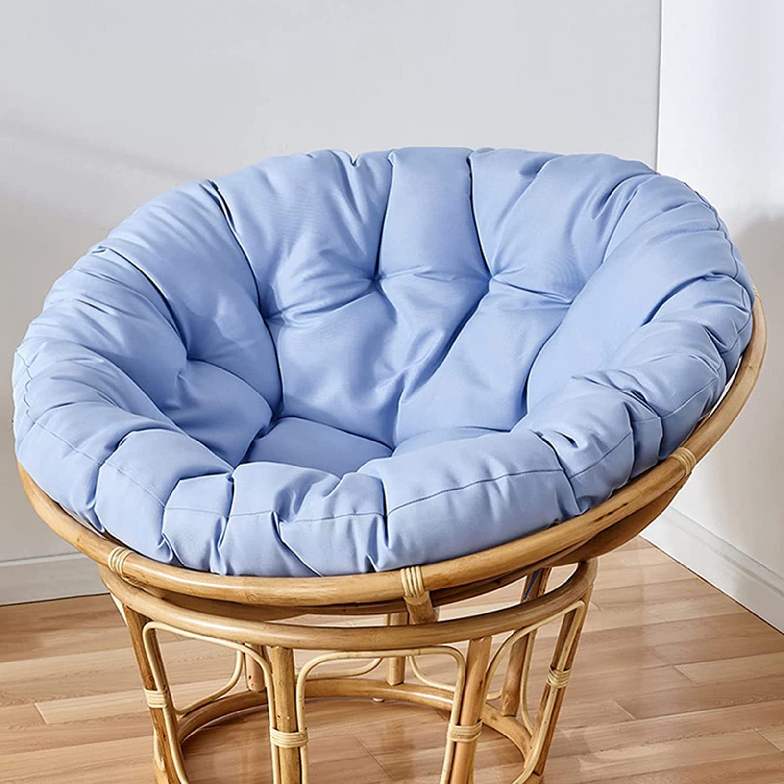 SHAIRMB Papasan Round Chair Cushions,Thick Egg Nest Seat Cushions, Waterproof Swing Chair Cushion Outdoor, Removable and Washable, Without Chair,ordinaryM,90 * 90cm