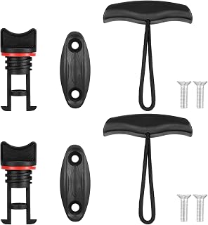 Novabright 4 Pcs Kayak Replacement Kit Scupper Drain Plugs 3/4in & T-Handle