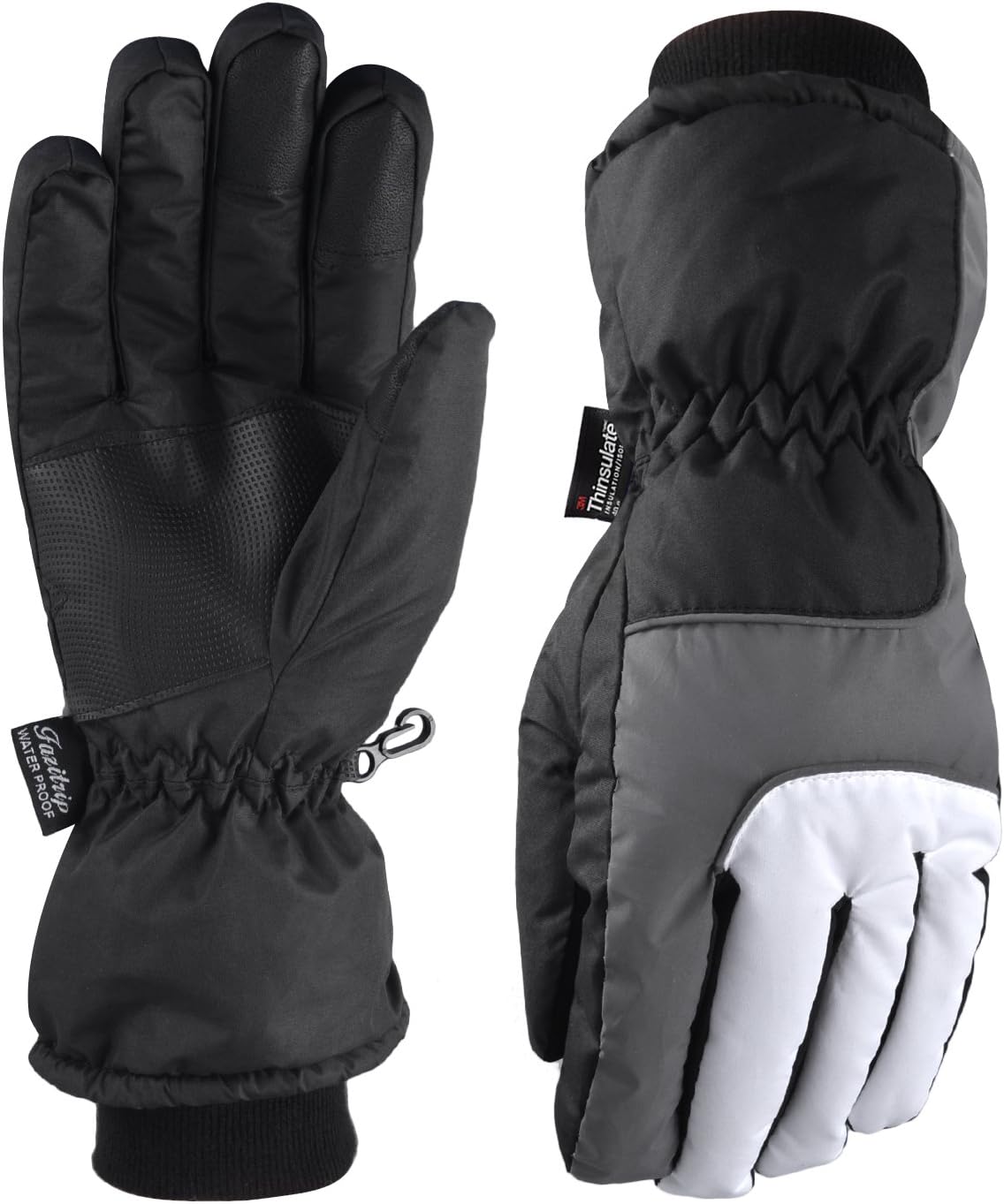Andake Waterproof &Breathable Winter Warm Gloves Men Women Touchscreen Ski Gloves Insulated Windproof Snow Gloves with Non-Slip PU Palms for Cold Weather