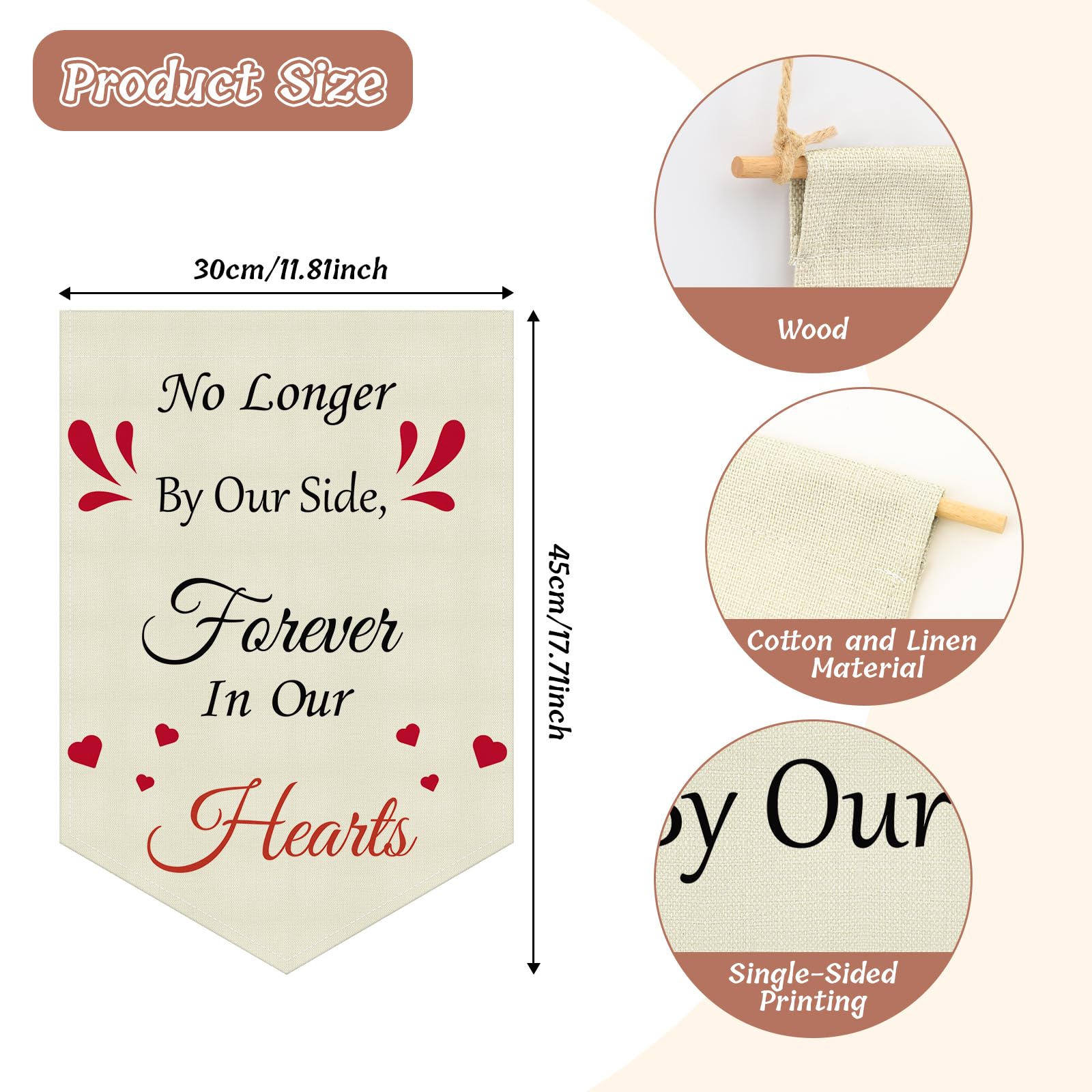 Sympathy Gift for Loss Memorial Banner Nursery Wall Hanging Pennant Flag Wall Art Decor Memorial Gifts for Loss Dog Pet Nursery Bedroom Banner Playroom Living Room Wall Decor Linen