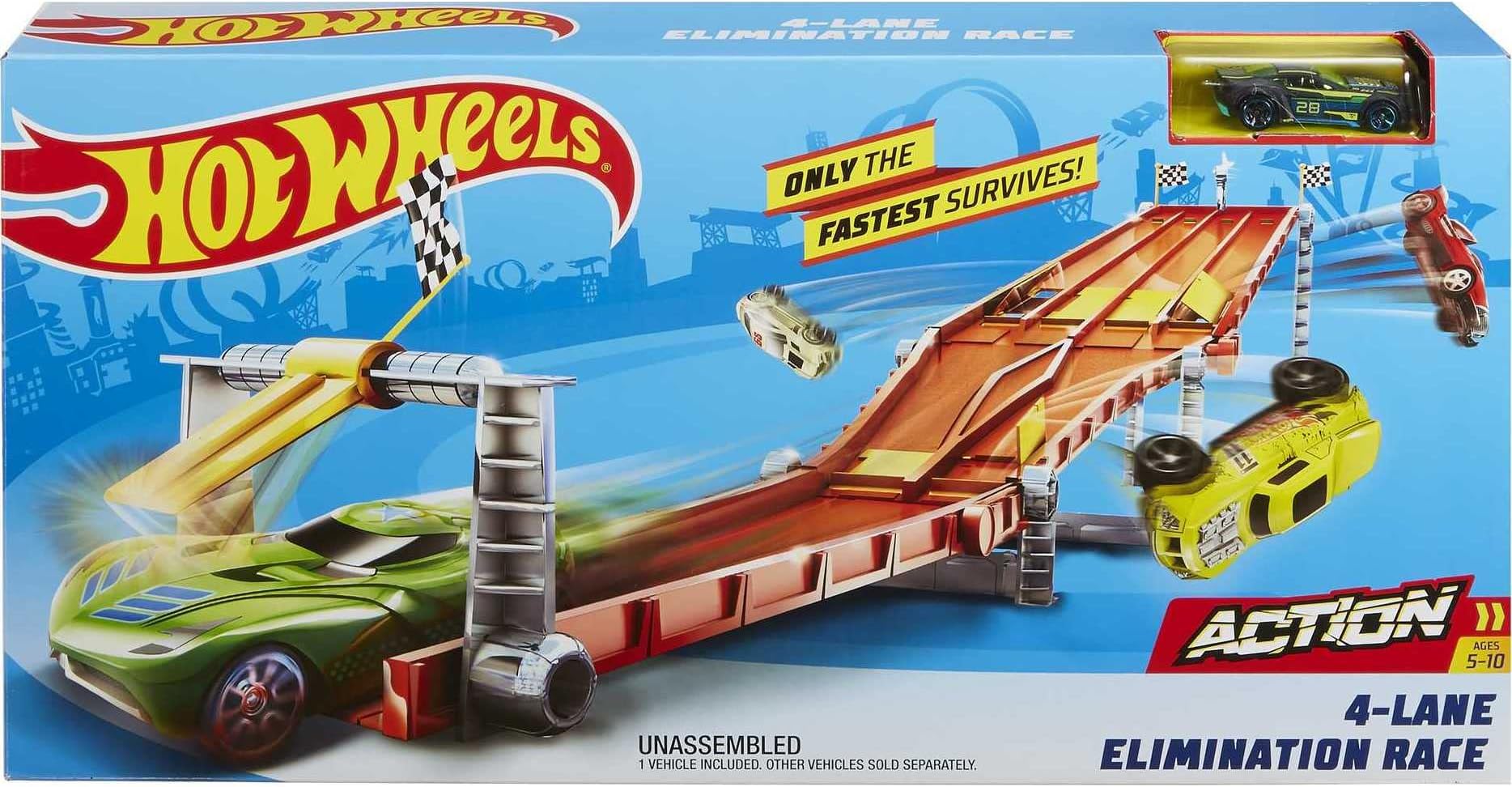 Hot Wheels 4-Lane Elimination Race Track Set