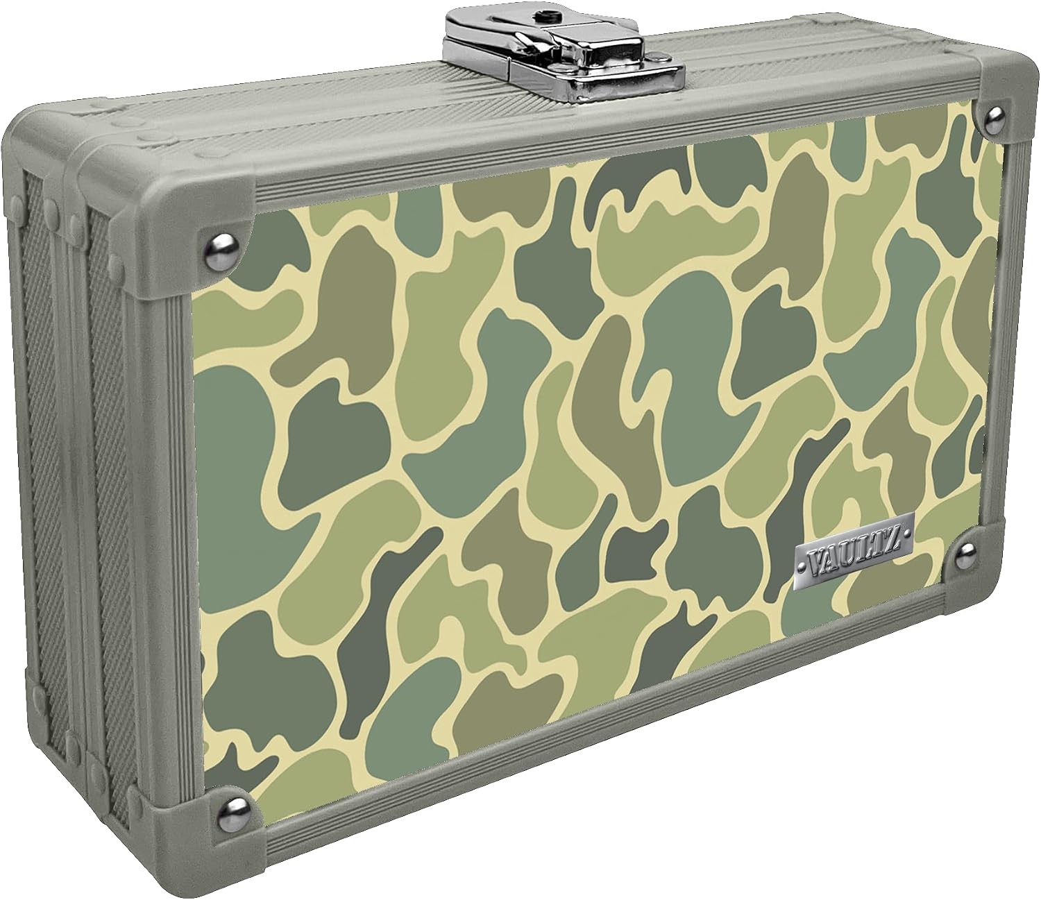 Vaultz Locking Pencil Box, Camo Design, Key Lock, Mesh Pocket