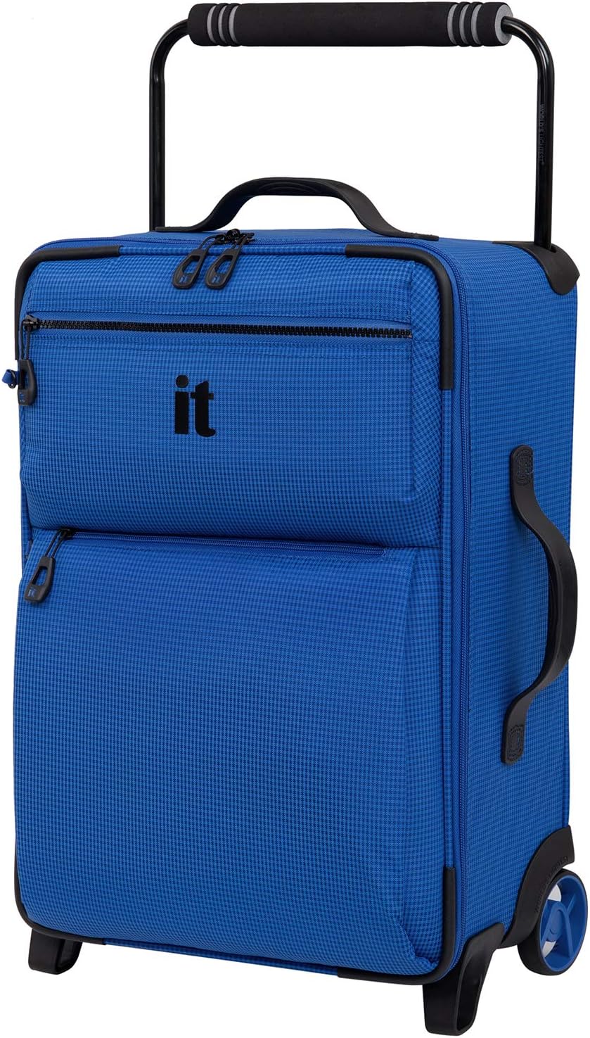 it luggage World's Lightest Los Angeles Softside 2 Wheel, Strong Blue, Carry-On 22-Inch