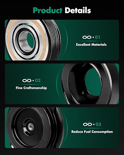 Miniatura 580 de SCITOO Compresor de CA para Acura TSX 2.4L 2004 2005 2006 2007 2008, CO 10849T Compresor de aire acondicionado con embrague 38810RBBA01 10360661