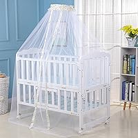 Vista 1 de Mosquitera para cuna, universal, 63.0 x 177.2 in, de encaje, decorativa, para cunas, para cunas, malla transpirable para mantener alejados a