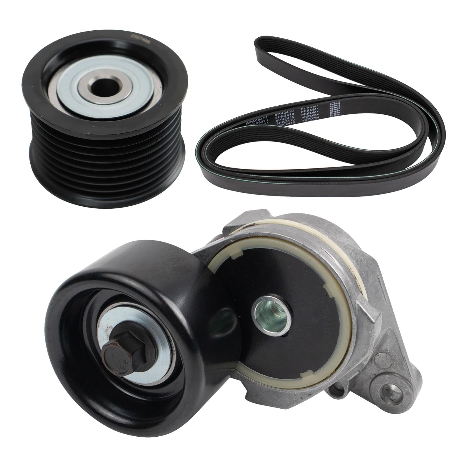 TRQ Drive Belt Component Kit Compatible with 2008-2018 Lexus 2007-2018 Toyota
