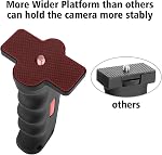 ChromLives Camera Handle Grip, Black, DSLR Camera, Camcorder, GoPro, Smartphone, Action Camera, Led Video Light, Wrist Strap, GoPro Mount Compatible