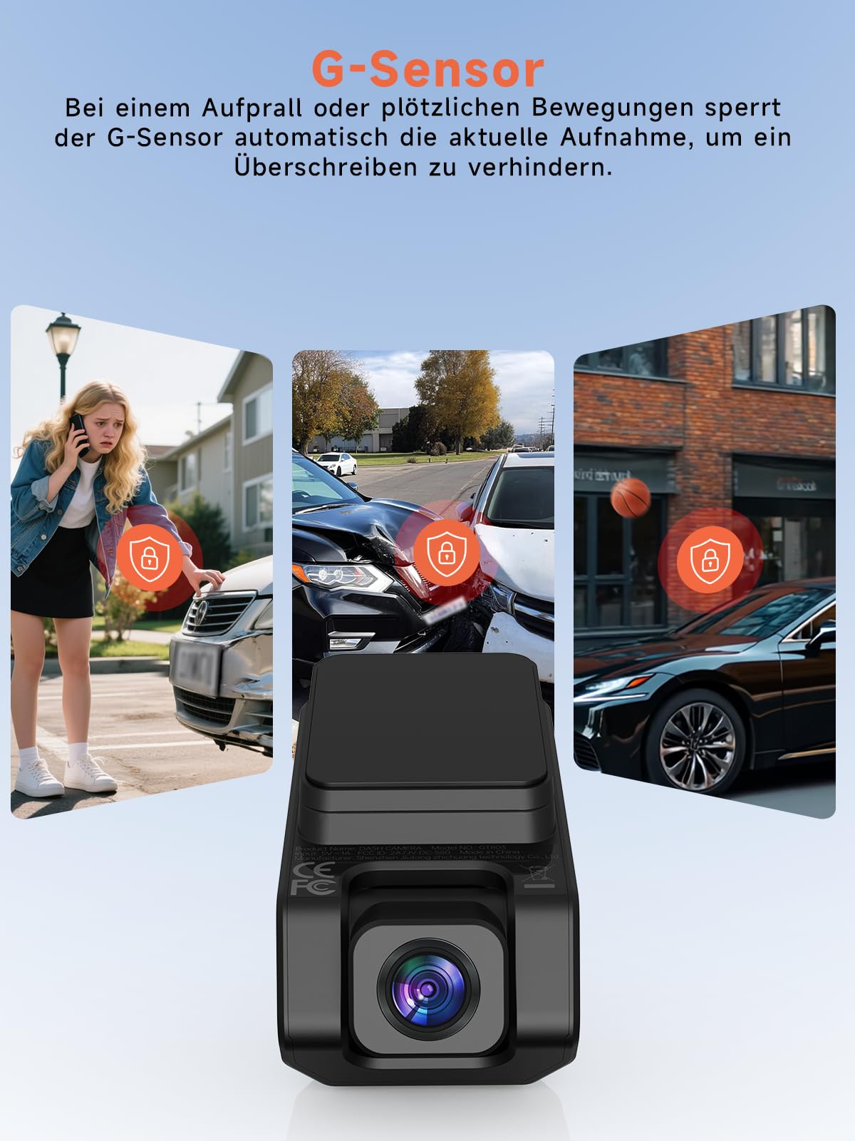 Veement Dashcam Auto Vorne Und Innen 2,5k+1080p, Mini Dash Cam Auto Kamera Mit 32-GB-Karte, Super-Nachtsicht, 4 IR-LEDs, 165° Weitwinkel WDR, G-Sensor, Loop-Aufnahme, 24H Parkmodus (Dunkelschwarz)