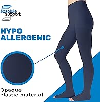 Vista 29 de Absolute Support - Medias de compresión opacas con puntera abierta, firme apoyo, 20-30 mmHg, M