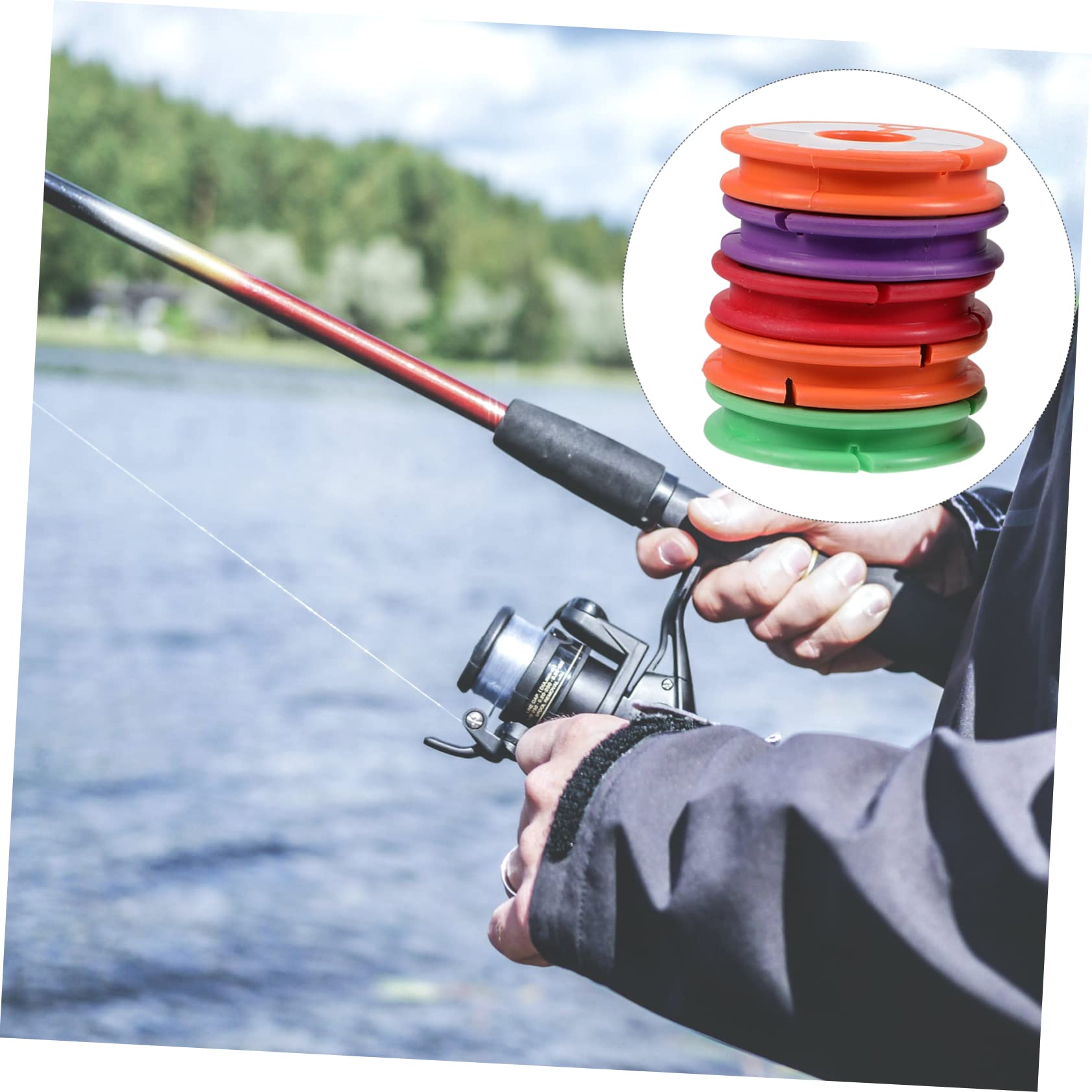 KESYOO 10pcs Spool Bobbin Winding Line Silicon Thread Reel for Fishing Tackle