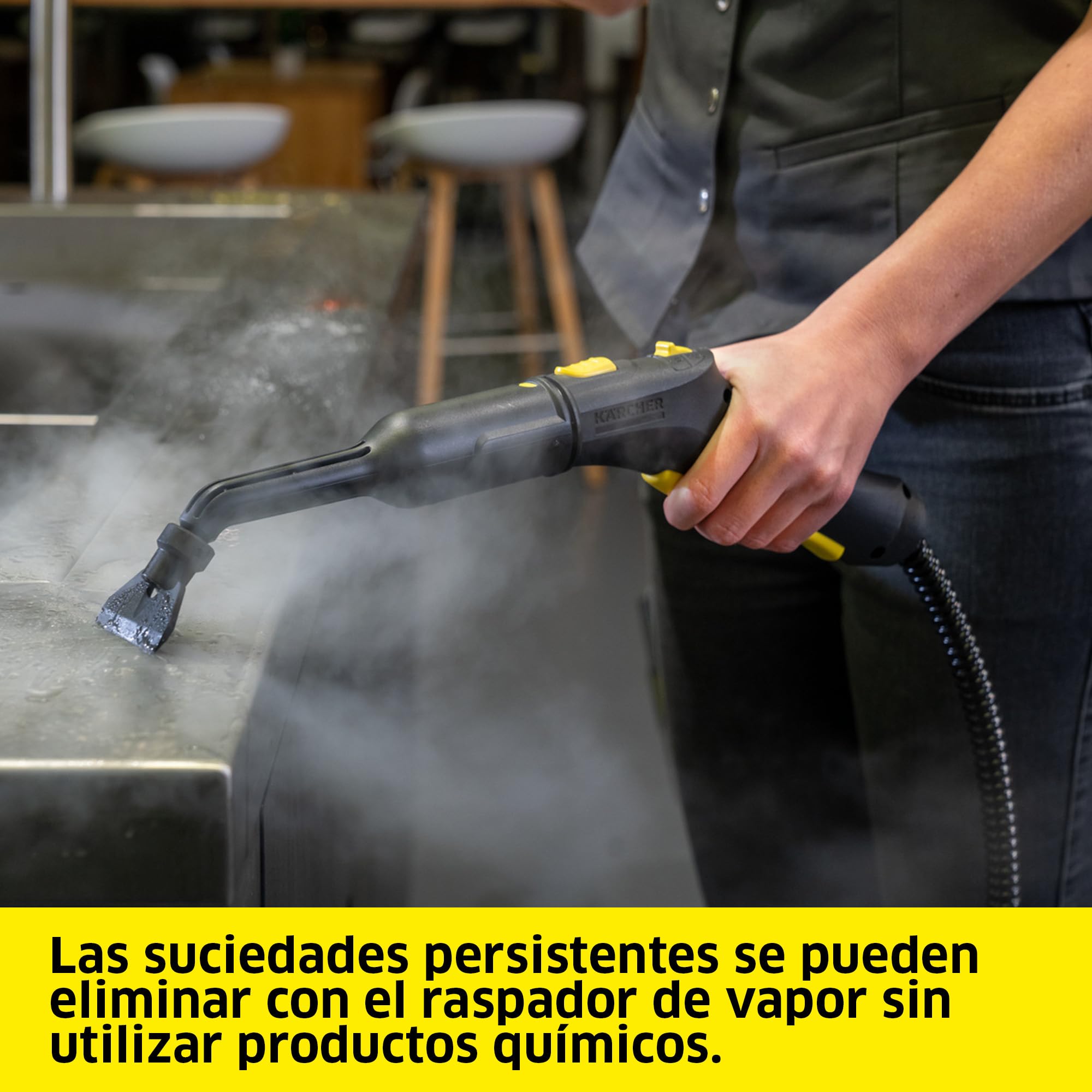 Kärcher limpiadora de vapor SG 4/2 Classic, presión de vapor: 4 bar, depósito: 0,5 l caldera + 1,5 l depósito de agua limpia, boquilla manual con cepillo, boquilla de alto rendimiento, cepillo plano