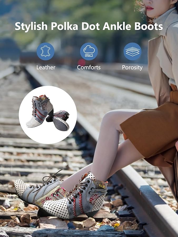 Las Señoras De Las Mujer Bohemio Retro Tilo Tobillo Corto Zip Botas