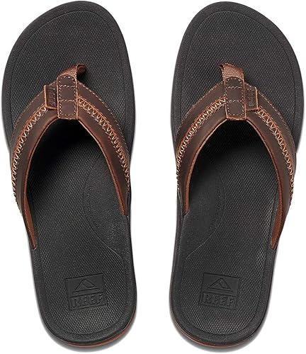 Reef Men's LTHR Ortho-Bounce Coast Flip-Flop, Black/Brown, 5 UK:  Amazon.co.uk: Fashion
