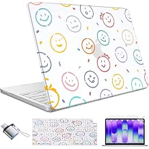 Unique Printed Cases for MacBook Neo 13 inch Case 2026 Model A3404, Protective Hard Shell Cover & Keyboard Cover & Type C & Screen Film, Smile