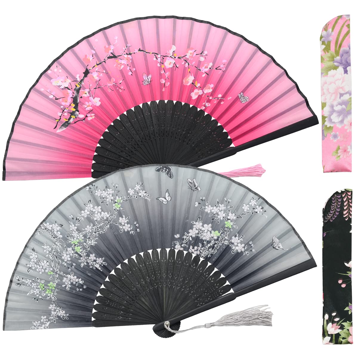 Amazon.com: Leehome Small Folding Hand Fans for Women -Chinese Japanese ...