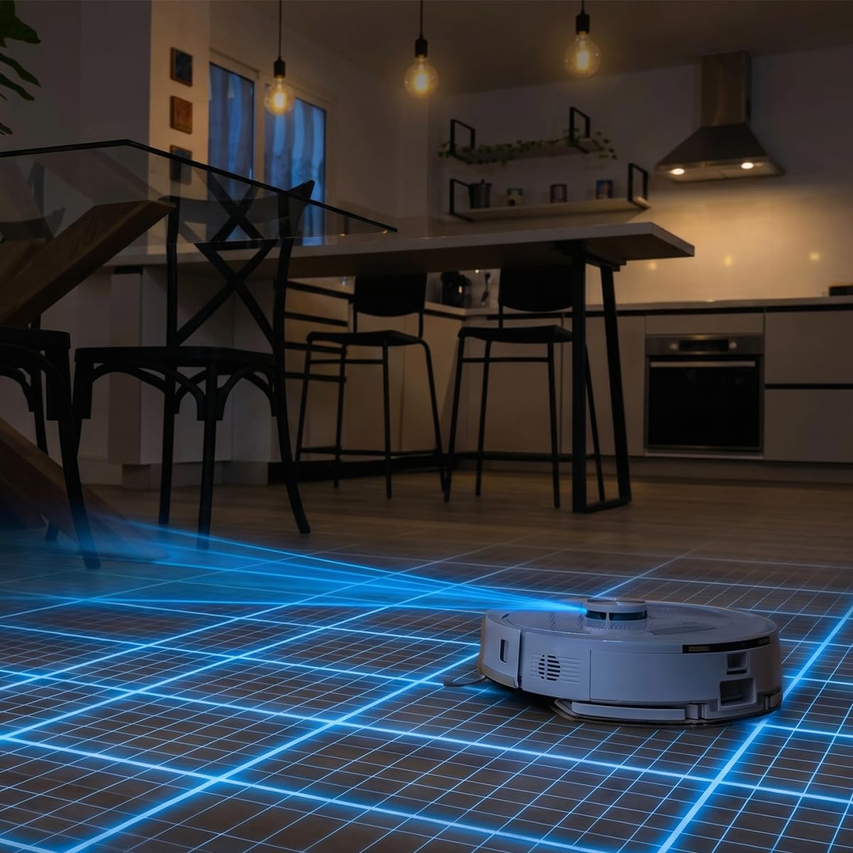 Cecotec Robot Aspirateur - Base Auto Vidange 3L - IA - 2500Pa - Conga Y90 Pearl. Autonomie 240min en Mode Éco, Brosse Silicone, Idéal Maisons avec Animaux, Bluetooth et WiFi, 2 Serpillières